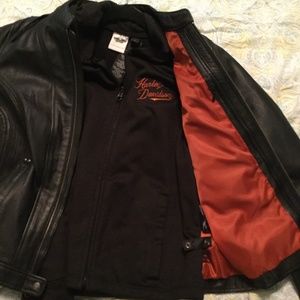 Harley Davidson leather jacket and liner jacket